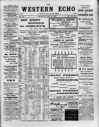 cover page of Western Echo published on May 11, 1907