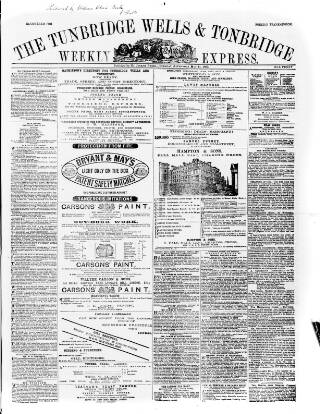 cover page of Tunbridge Wells Weekly Express published on May 11, 1869