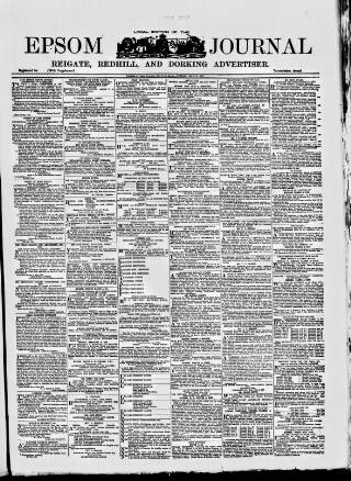 cover page of Epsom Journal published on May 12, 1891