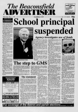 cover page of Beaconsfield Advertiser published on May 12, 1999