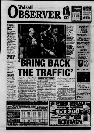 cover page of Walsall Observer published on May 12, 1995