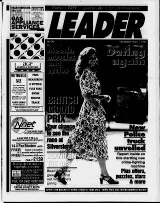 cover page of Exeter Leader published on May 11, 1995