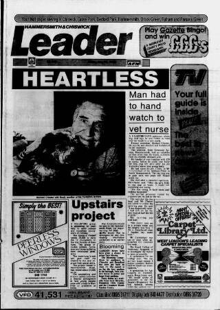 cover page of Hammersmith & Chiswick Leader published on May 27, 1988