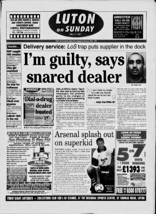 cover page of Luton on Sunday published on May 11, 1997