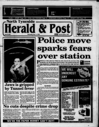 cover page of North Tyneside Herald & Post published on May 11, 1994