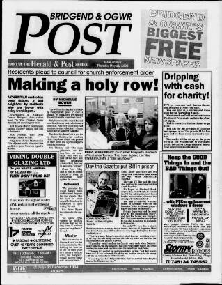 cover page of Bridgend & Ogwr Herald & Post published on May 11, 1995