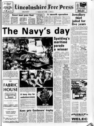 cover page of Lincolnshire Free Press published on May 11, 1982