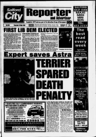 cover page of Salford City Reporter published on May 12, 1994