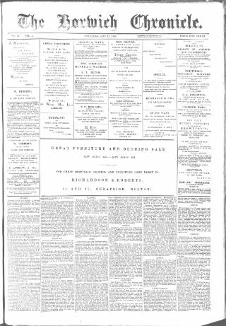 cover page of Horwich Chronicle published on May 11, 1889