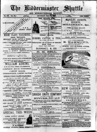 cover page of Kidderminster Shuttle published on May 25, 1889