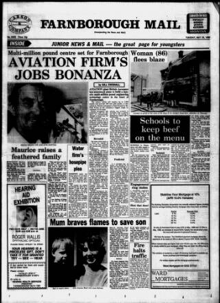 cover page of Farnborough Mail published on May 29, 1990