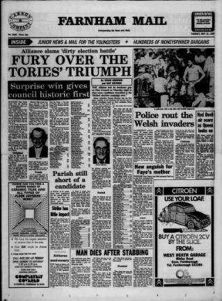 cover page of Farnham Mail published on May 12, 1987