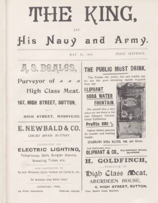 cover page of King and his Navy and Army published on May 19, 1906