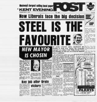 cover page of Kent Evening Post published on May 11, 1976