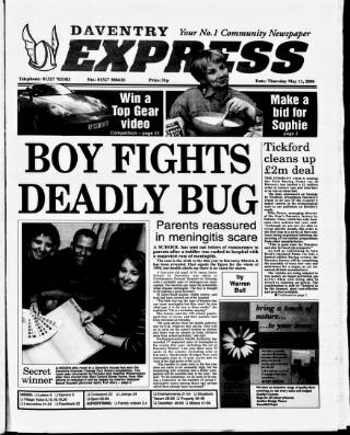 cover page of Daventry and District Weekly Express published on May 11, 2000