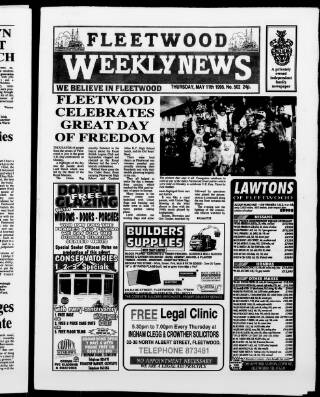 cover page of Fleetwood Weekly News published on May 11, 1995