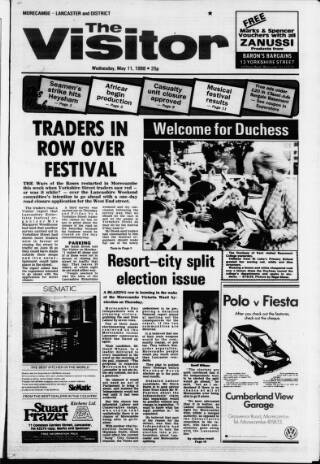 cover page of Morecambe Visitor published on May 11, 1988
