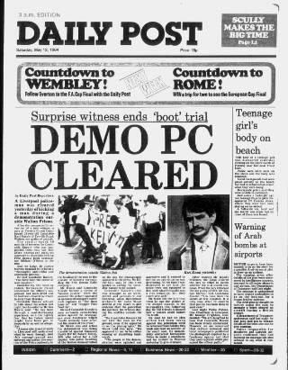 cover page of Liverpool Daily Post published on May 12, 1984