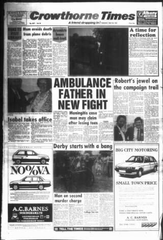 cover page of Crowthorne Times published on May 28, 1987