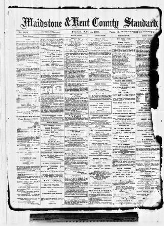 cover page of Kent County Standard published on May 11, 1883